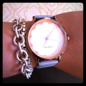 Fall sale! Leather watch with rose gold trim